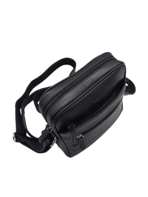 Lavor 1-44 Δερμάτινη Ανδρική Τσάντα Ώμου / Χιαστί Μαύρη