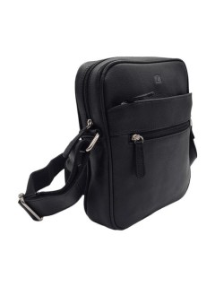 Lavor 1-44 Δερμάτινη Ανδρική Τσάντα Ώμου / Χιαστί Μαύρη