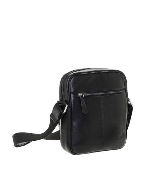 Lavor 1-44 Δερμάτινη Ανδρική Τσάντα Ώμου / Χιαστί Μαύρη