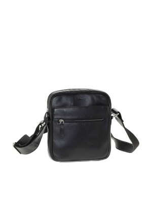 Lavor 1-44 Δερμάτινη Ανδρική Τσάντα Ώμου / Χιαστί Μαύρη