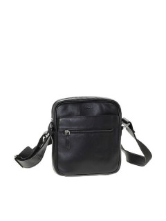 Lavor 1-44 Δερμάτινη Ανδρική Τσάντα Ώμου / Χιαστί Μαύρη