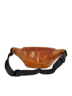 Lavor 1-7122 Ανδρικό Δερμάτινο Τσαντάκι Μέσης Κονιάκ