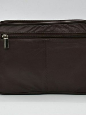 Lavor 1-40 Δερμάτινη Ανδρική Τσάντα Χειρός Καφέ