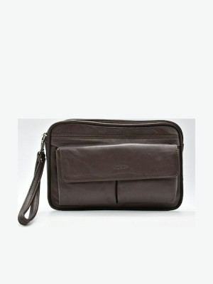 Lavor 1-40 Δερμάτινη Ανδρική Τσάντα Χειρός Καφέ