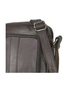 Lavor 1-28 Δερμάτινη Ανδρική Τσάντα Ώμου / Χιαστί Καφέ