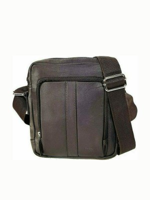 Lavor 1-28 Δερμάτινη Ανδρική Τσάντα Ώμου / Χιαστί Καφέ