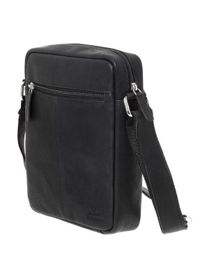 Lavor 1-001 Δερμάτινη Ανδρική Τσάντα Ώμου / Χιαστί Μαύρη