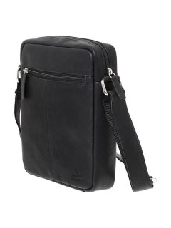 Lavor 1-001 Δερμάτινη Ανδρική Τσάντα Ώμου / Χιαστί Μαύρη
