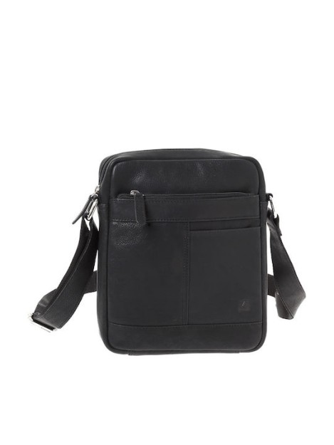 Lavor 1-001 Δερμάτινη Ανδρική Τσάντα Ώμου / Χιαστί Μαύρη