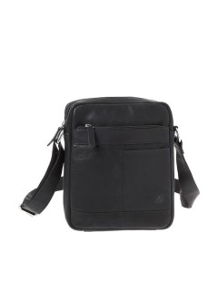 Lavor 1-001 Δερμάτινη Ανδρική Τσάντα Ώμου / Χιαστί Μαύρη
