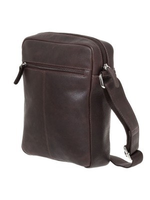 Lavor 1-0061 Δερμάτινη Ανδρική Τσάντα Ώμου / Χιαστί Καφέ
