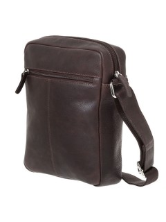 Lavor 1-0061 Δερμάτινη Ανδρική Τσάντα Ώμου / Χιαστί Καφέ