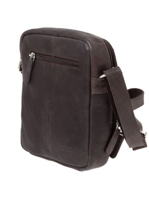 Lavor 1-0060 Δερμάτινη Ανδρική Τσάντα Ώμου / Χιαστί Καφέ