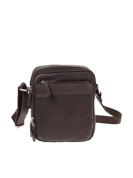 Lavor 1-0060 Δερμάτινη Ανδρική Τσάντα Ώμου / Χιαστί Καφέ