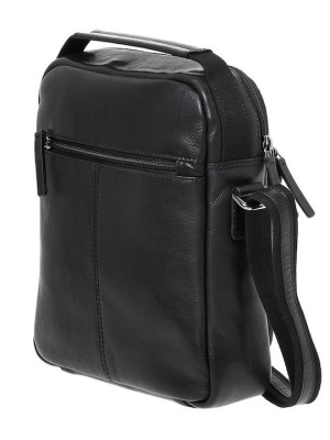 Lavor 1-52 Δερμάτινη Ανδρική Τσάντα Ώμου / Χιαστί Μαύρη