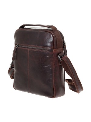 Lavor 1-52 Δερμάτινη Ανδρική Τσάντα Ώμου / Χιαστί Καφέ