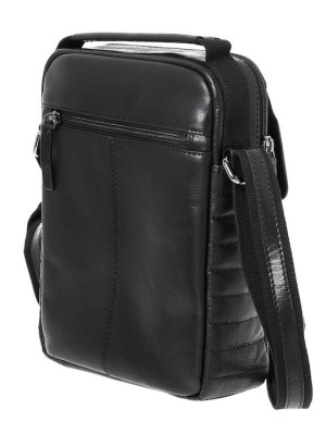 Lavor 1-53 Δερμάτινη Ανδρική Τσάντα Ώμου / Χιαστί Μαύρη