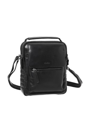 Lavor 1-53 Δερμάτινη Ανδρική Τσάντα Ώμου / Χιαστί Μαύρη