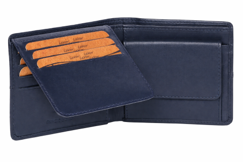 Lavor 1-3430 Δερμάτινο Ανδρικό Πορτοφόλι με RFID Σκούρο Μπλε