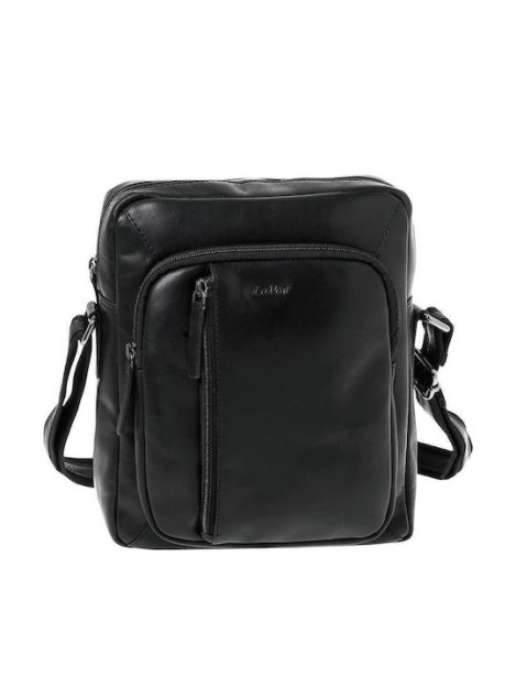 Lavor 1-0055 Δερμάτινη Ανδρική Τσάντα Ώμου / Χιαστί Μαύρη