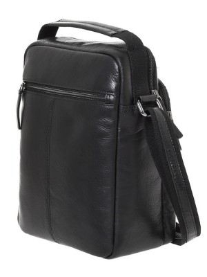 Lavor 1-0056 Δερμάτινη Ανδρική Τσάντα Ώμου / Χιαστί Μαύρη