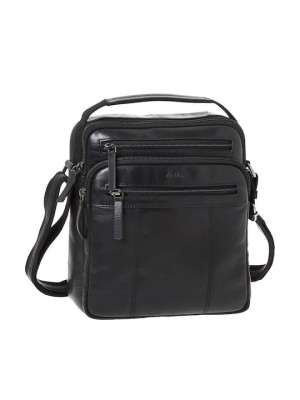 Lavor 1-0056 Δερμάτινη Ανδρική Τσάντα Ώμου / Χιαστί Μαύρη