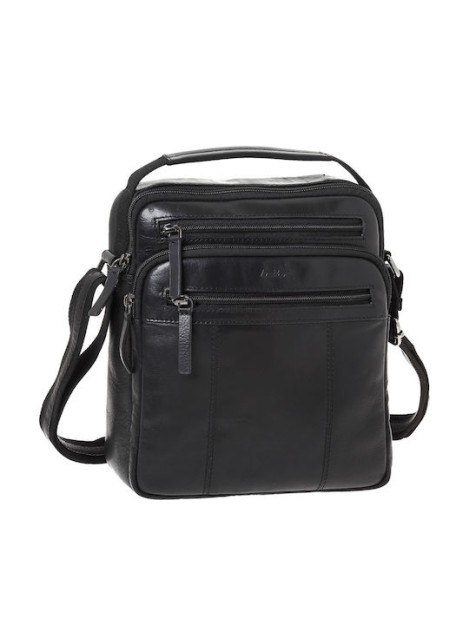 Lavor 1-0056 Δερμάτινη Ανδρική Τσάντα Ώμου / Χιαστί Μαύρη