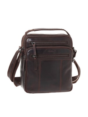 Lavor 1-0056 Δερμάτινη Ανδρική Τσάντα Ώμου / Χιαστί Καφέ