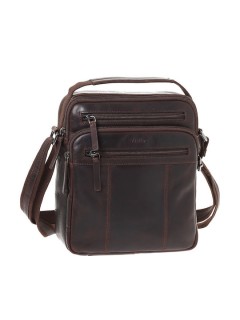 Lavor 1-0056 Δερμάτινη Ανδρική Τσάντα Ώμου / Χιαστί Καφέ