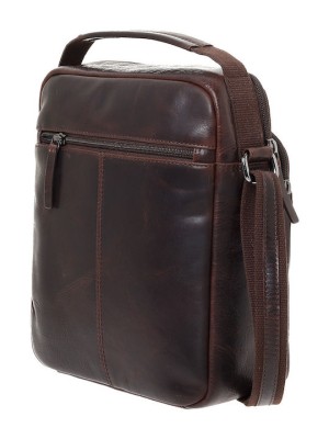 Lavor 1-0056 Δερμάτινη Ανδρική Τσάντα Ώμου / Χιαστί Καφέ