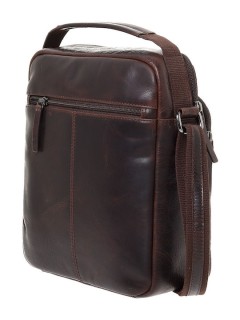 Lavor 1-0056 Δερμάτινη Ανδρική Τσάντα Ώμου / Χιαστί Καφέ