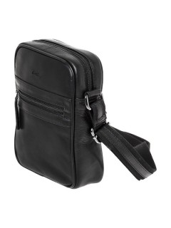 Lavor 1-0058 Δερμάτινη Ανδρική Τσάντα Ώμου / Χιαστί Μαύρη