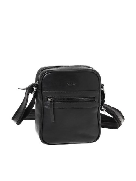 Lavor 1-0058 Δερμάτινη Ανδρική Τσάντα Ώμου / Χιαστί Μαύρη