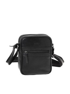 Lavor 1-0058 Δερμάτινη Ανδρική Τσάντα Ώμου / Χιαστί Μαύρη