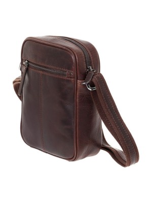 Lavor 1-0058 Δερμάτινη Ανδρική Τσάντα Ώμου / Χιαστί Καφέ