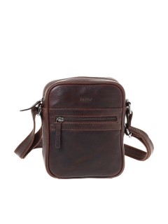 Lavor 1-0058 Δερμάτινη Ανδρική Τσάντα Ώμου / Χιαστί Καφέ