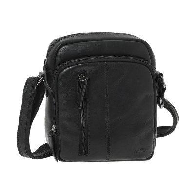 Lavor 1-0062 Δερμάτινη Ανδρική Τσάντα Ώμου / Χιαστί Μαύρη