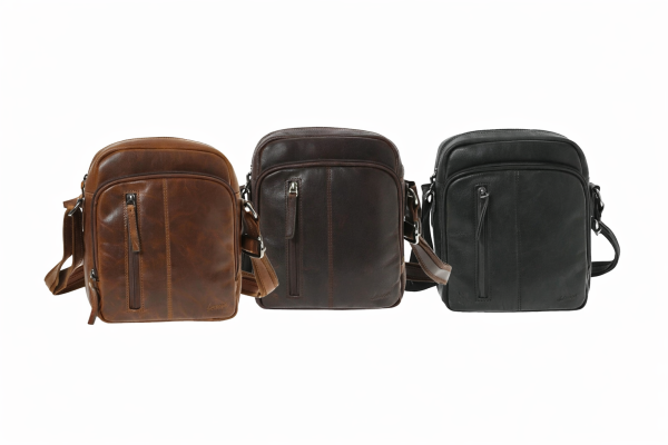 Lavor 1-0062 Δερμάτινη Ανδρική Τσάντα Ώμου / Χιαστί Κονιάκ