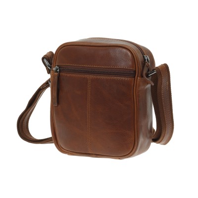 Lavor 1-0064 Δερμάτινη Ανδρική Τσάντα Ώμου / Χιαστί Κονιάκ