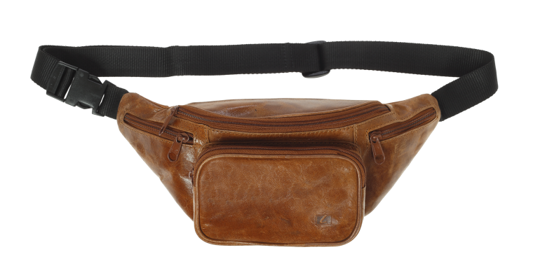 Lavor 1-7121 Ανδρικό Δερμάτινο Τσαντάκι Μέσης Κονιάκ