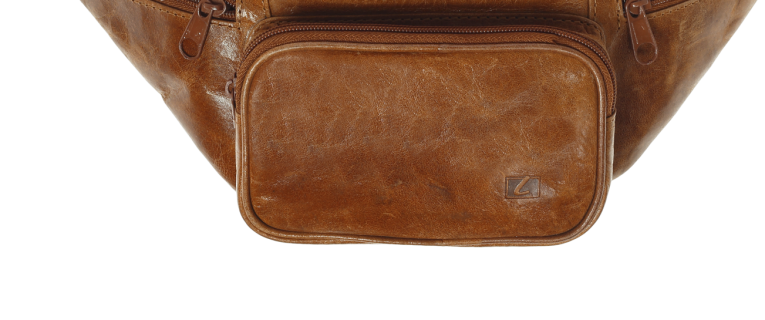Lavor 1-7121 Ανδρικό Δερμάτινο Τσαντάκι Μέσης Κονιάκ