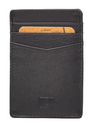 Lavor 1-3772 Δερμάτινο Ανδρικό Πορτοφόλι Καρτών με RFID Μαύρο