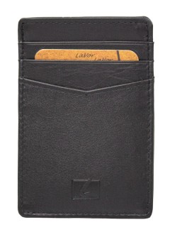 Lavor 1-3772 Δερμάτινο Ανδρικό Πορτοφόλι Καρτών με RFID Μαύρο
