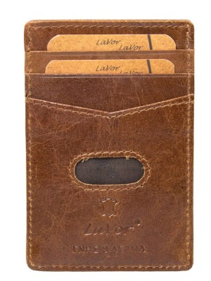 Lavor 1-3772 Δερμάτινο Ανδρικό Πορτοφόλι Καρτών με RFID Μαύρο