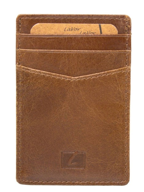 Lavor 1-3772 Δερμάτινο Ανδρικό Πορτοφόλι Καρτών με RFID Μαύρο