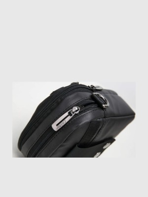 Lavor 1-709 Υφασμάτινη Ανδρική Τσάντα Ώμου σε Μαύρο χρώμα