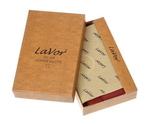 Lavor 1-6097 Δερμάτινο Γυναικείο Πορτοφόλι με RFID Κόκκινο