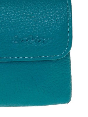 Lavor 1-3739 Μικρό Δερμάτινο Γυναικείο Πορτοφόλι με RFID Τιρκουάζ