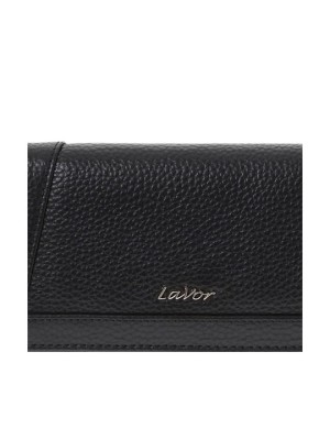 Lavor 1-6154 Μεγάλο Δερμάτινο Γυναικείο Πορτοφόλι με RFID Μαύρο