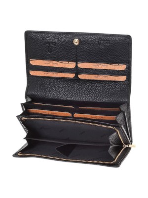 Lavor 1-6154 Μεγάλο Δερμάτινο Γυναικείο Πορτοφόλι με RFID Μαύρο